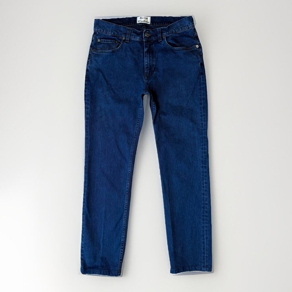 Acne Studios Jeans 30 Blue Dark Wash Slim Straight Minimalist Designer New York